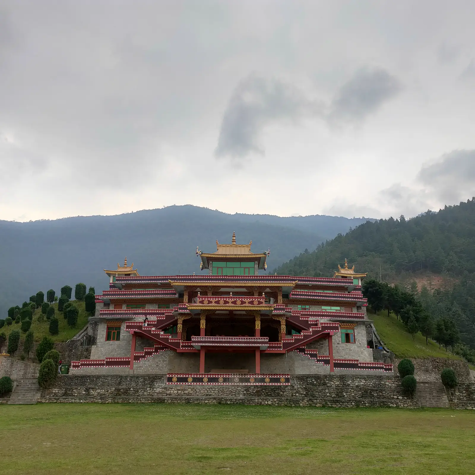 Dhirang Monastery nestled in the pine-clad hills of West Kameng, Arunachal Pradesh